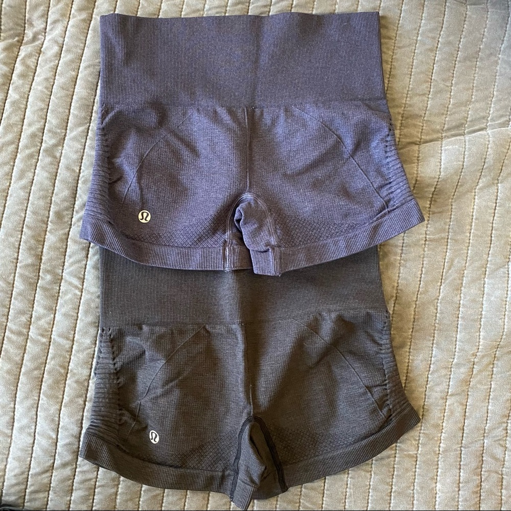 Lululemon seamless shorts bundle